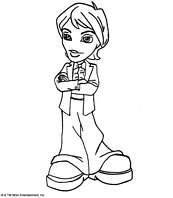 coloriage bratz boy bras croise